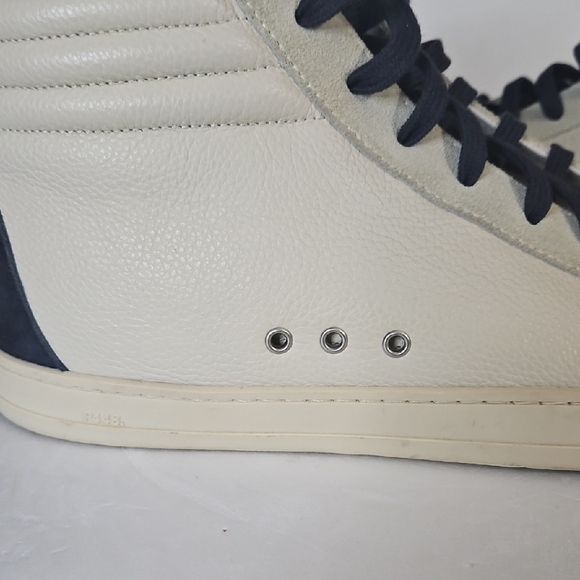 P448 White and Blue Sneakers Classic High-Top Design - Picture 3 of 14